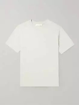 LM1-1 Футболка из хлопкового джерси, окрашенная в готовом виде, с вышитым логотипом APPLIED ART FORMS, камень