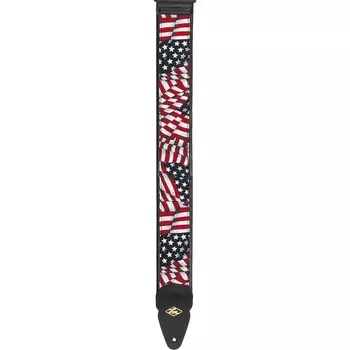 LM Products Дизайнерский нейлоновый ремень для гитары с мягкой подкладкой и американским флагом