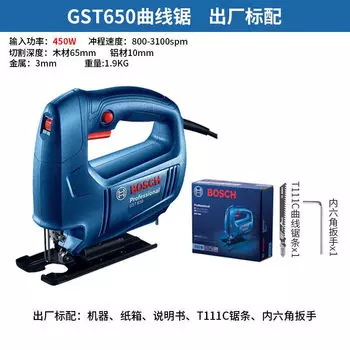 Лобзик Bosch GST650 10 мм, 450W