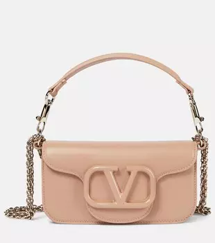 Loc Маленькая кожаная сумка через плечо Valentino Garavani, розовый