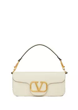 Loco белая женская кожаная сумка через плечо Valentino Garavani