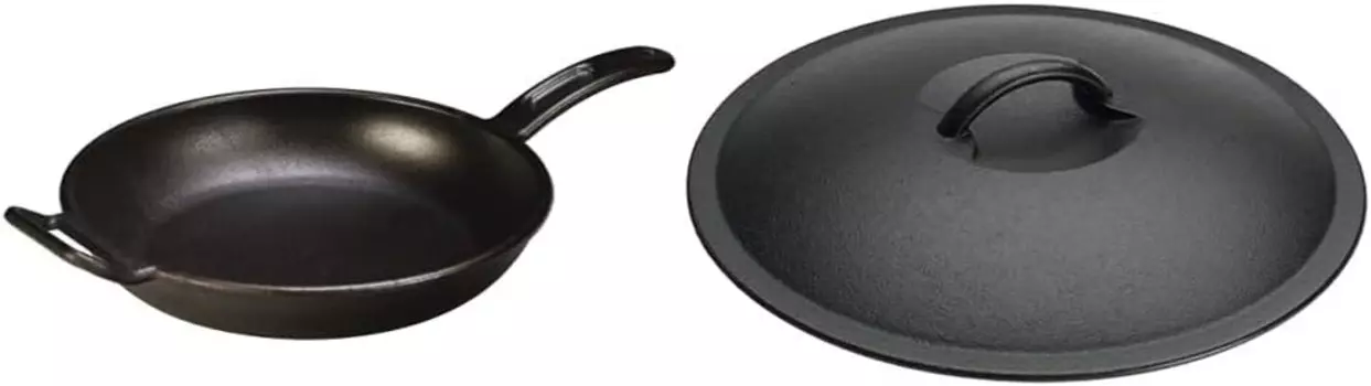 Lodge BOLD 12-дюймовая чугунная сковорода с предварительно приправленной чугунной крышкой