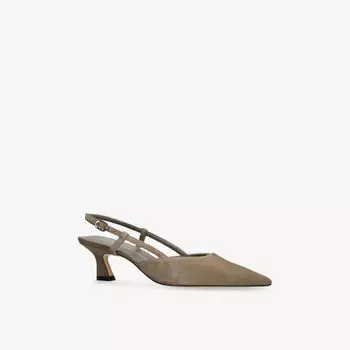 Лодочки Stuart Weitzman замшевые с ремешком, коричневый