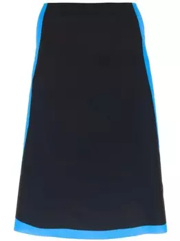 LOEWE двухцветная юбка миди, черный