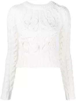 LOEWE джемпер с аппликацией Anagram, нейтральный цвет