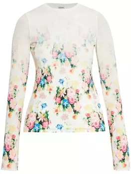 LOEWE джерси с длинными рукавами, белый