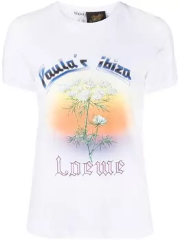 LOEWE футболка с графичным принтом, белый
