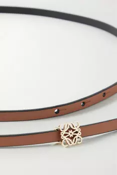 LOEWE кожаный ремень с анаграммой, бежевый