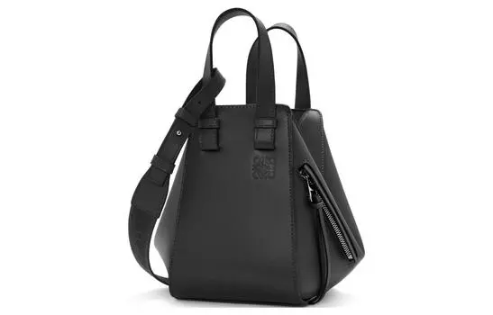 LOEWE Портативная сумка-гамак из атласной коровьей кожи, через плечо, женская, черная