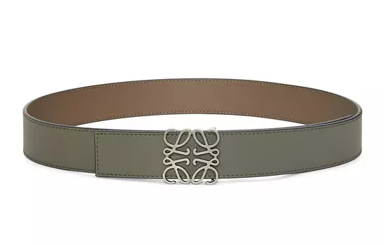 LOEWE Ремень мужской из коровьей кожи, зеленый, ширина 3,5 см