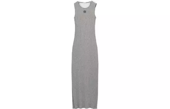 LOEWE SS23 Женское платье без рукавов серого цвета