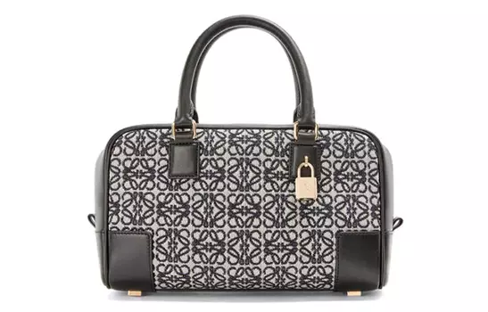 LOEWE Сумка Amazona из телячьей кожи, сумка через плечо, женская сумка Trumpets, цвет морской волны, сине-серый