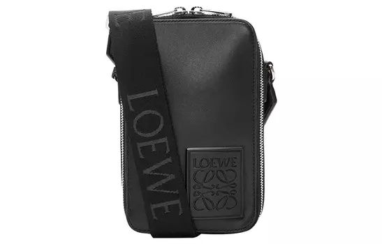 LOEWE Сумка через плечо из коровьей кожи, обычная мужская, черная