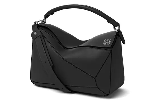 LOEWE Сумка-головоломка из коровьей кожи, сумка через плечо, женская сумка среднего размера, черная