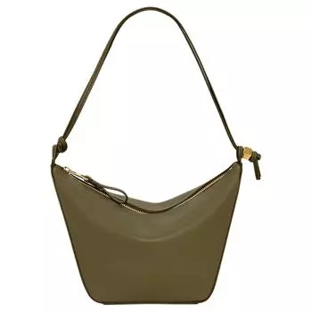 LOEWE Сумка-хобо из коровьей кожи, женская, темно-зеленого цвета, через плечо