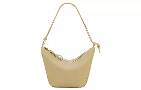 LOEWE Сумка-хобо из коровьей кожи, мини-сумка, наплечная сумка, женская, цвет "глиняно-зеленый"