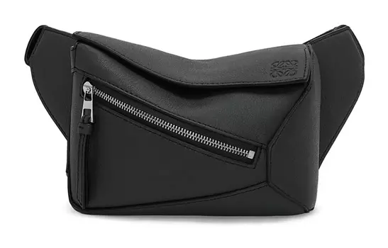 LOEWE Сумка-кошелек Puzzle из коровьей кожи, черная, для мужчин