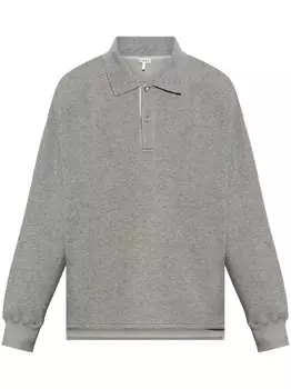 LOEWE толстовка поло с аппликацией «Анаграмма», серый