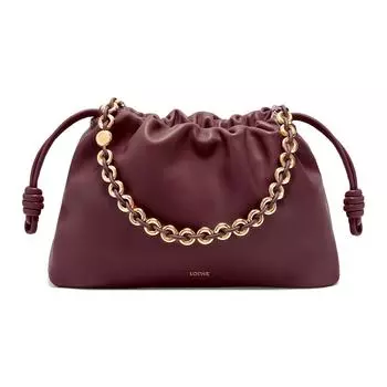 LOEWE Тубы-клатчи Flamenco из мягкой овечьей кожи наппа, женские, бордовые