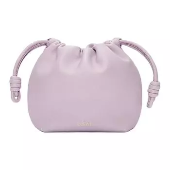LOEWE Женская мини-сумка через плечо Flamenco из овчины наппа, светло-фиолетового цвета