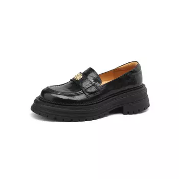 Лоферы AIQINISHA Loafers Women's Low-Top, черный