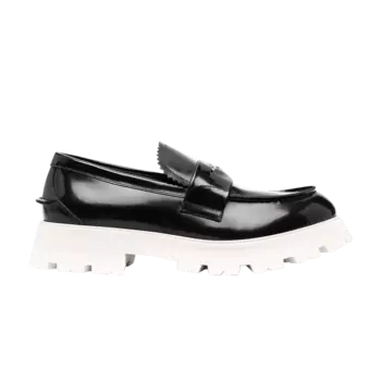 Лоферы Alexander McQueen Contrast Sole Leather Penny Loafers 'Black White', черный