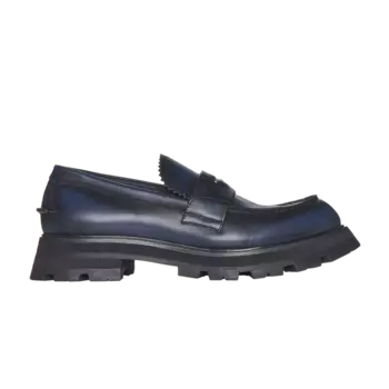 Лоферы Alexander McQueen Seal Logo Leather Loafer, синий