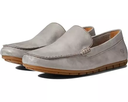 Лоферы Allan Born, серое цельное зерно