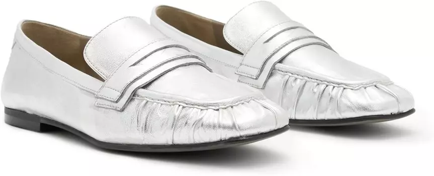 Лоферы AllSaints Sapphire Loafer, цвет Metallic Silver