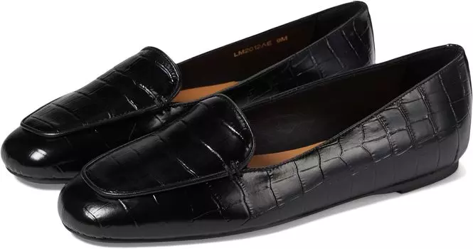 Лоферы Aquatalia Judie Crocco Embossed Loafer, черный
