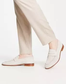 Лоферы ASOS DESIGN из каменной замши на натуральной подошве