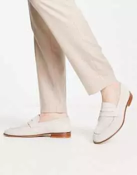 Лоферы ASOS DESIGN из каменной замши на натуральной подошве