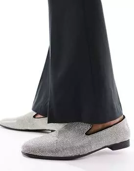 Лоферы ASOS DESIGN с серебристыми бриллиантами