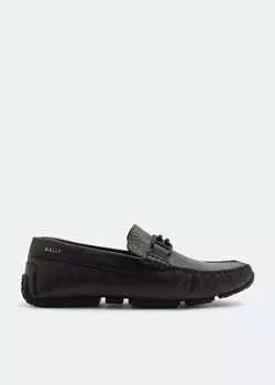 Лоферы BALLY Parsal driver shoes, черный