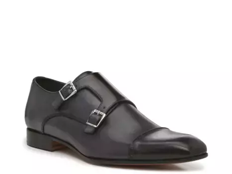 Лоферы Brushed Cap Double Monk Strap Slip-On Mercanti Fiorentini, серый