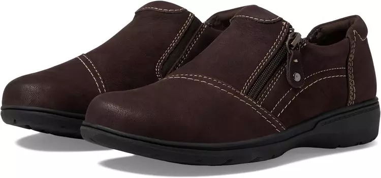 Лоферы Carleigh Ray Clarks, цвет Dark Brown Nubuck