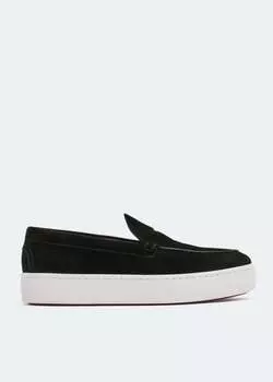 Лоферы CHRISTIAN LOUBOUTIN Paqueboat boat shoes, черный