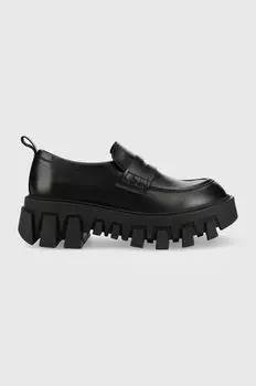 ЛОФЕРЫ CHUNKY LOAFER Кожаные лоферы LTHER Tommy Jeans, черный