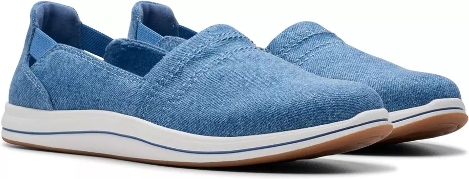 Лоферы Clarks Breeze Step II, цвет Blue Interest Textile