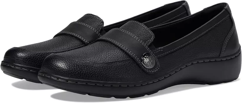 Лоферы Clarks Cora Daisy, цвет Black Tumbled Leather