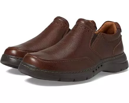 Лоферы Clarks Un Brawley Step, цвет Mahogany Tumbled Leather