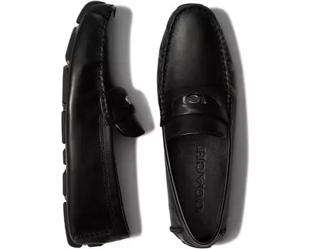 Лоферы COACH C Coin Leather Driver, черный