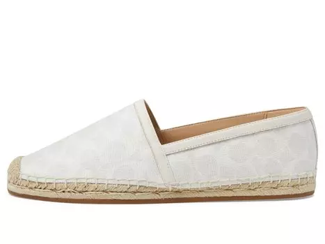 Лоферы COACH Collins Coated Canvas Espadrille, белый