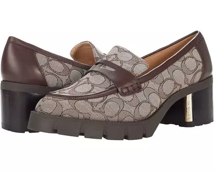 Лоферы COACH Cora Loafer, цвет Oak/Maple Jacquard