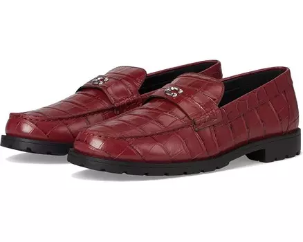Лоферы COACH Jocelyn Embossed Croc Loafers, цвет Dark Ruby