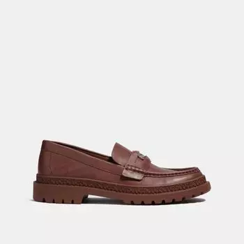 Лоферы Coach Loafer With Signature Coin, цвет Saddle
