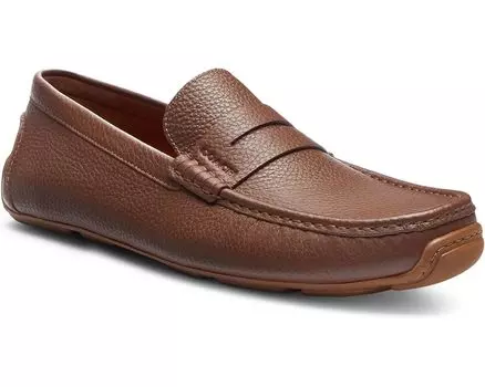 Лоферы COACH Luca Leather Driver, цвет Saddle