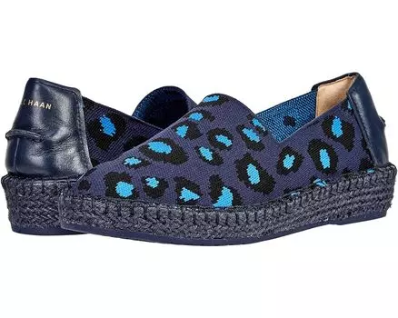 Лоферы Cole Haan Cloudfeel Espadrille Loafers, цвет Marine Blue Cheetah Stitchlite