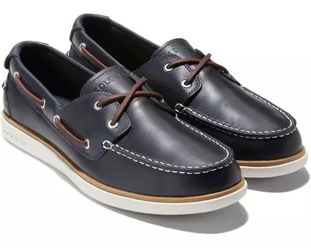 Лоферы Cole Haan Grandpro Winward Boat Shoe, цвет Navy Blazer/Ivory/Madeira