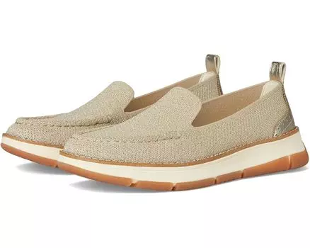 Лоферы Cole Haan Zerogrand Revel Stitchlite Venetians, цвет Rye Knit/Gold Metallic/Ivory